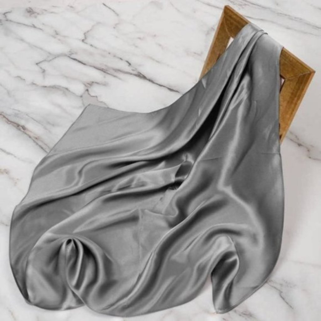 Satin Shawls Wraps Silver 01